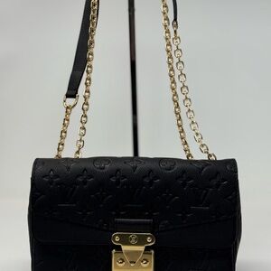 Louis Vuitton Marceau Handbag Monogram  Leather Black New